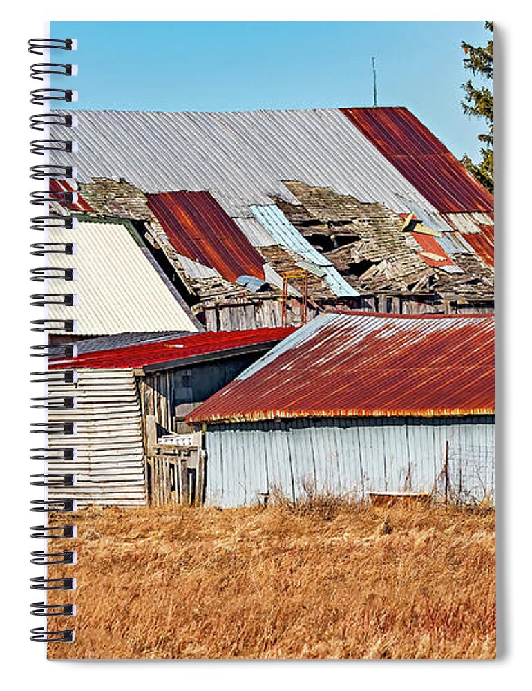 Ontario Spiral Notebook featuring the photograph Winter Scars by Steve Harrington