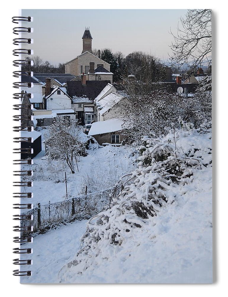 Winter Spiral Notebook featuring the photograph Winter Scene in North Wales by Harry Robertson