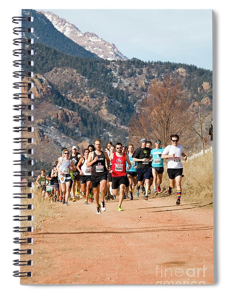 Winter Series Spiral Notebook featuring the photograph Winter Series II PeakRunners by Steven Krull