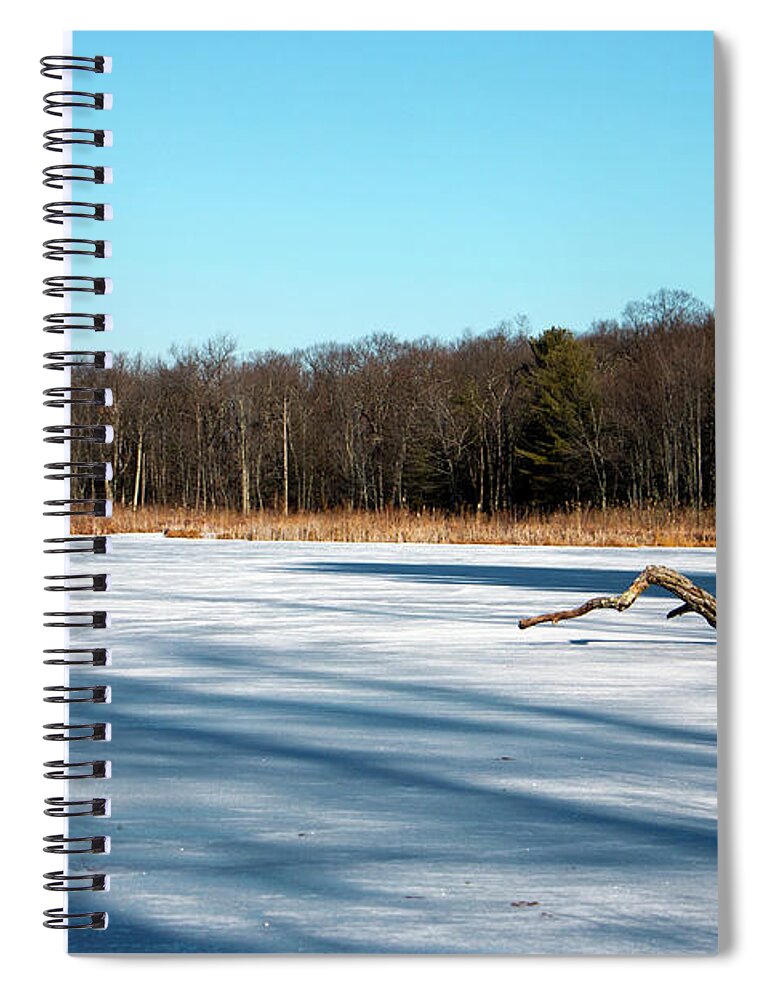 Landscape Spiral Notebook featuring the photograph Winter Shadows by Jeff Severson
