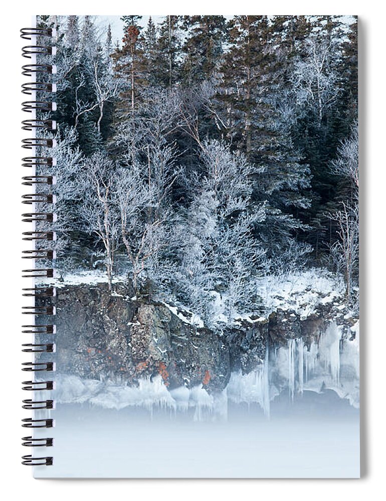 Lake Spiral Notebook featuring the photograph Winter Shore by Rikk Flohr