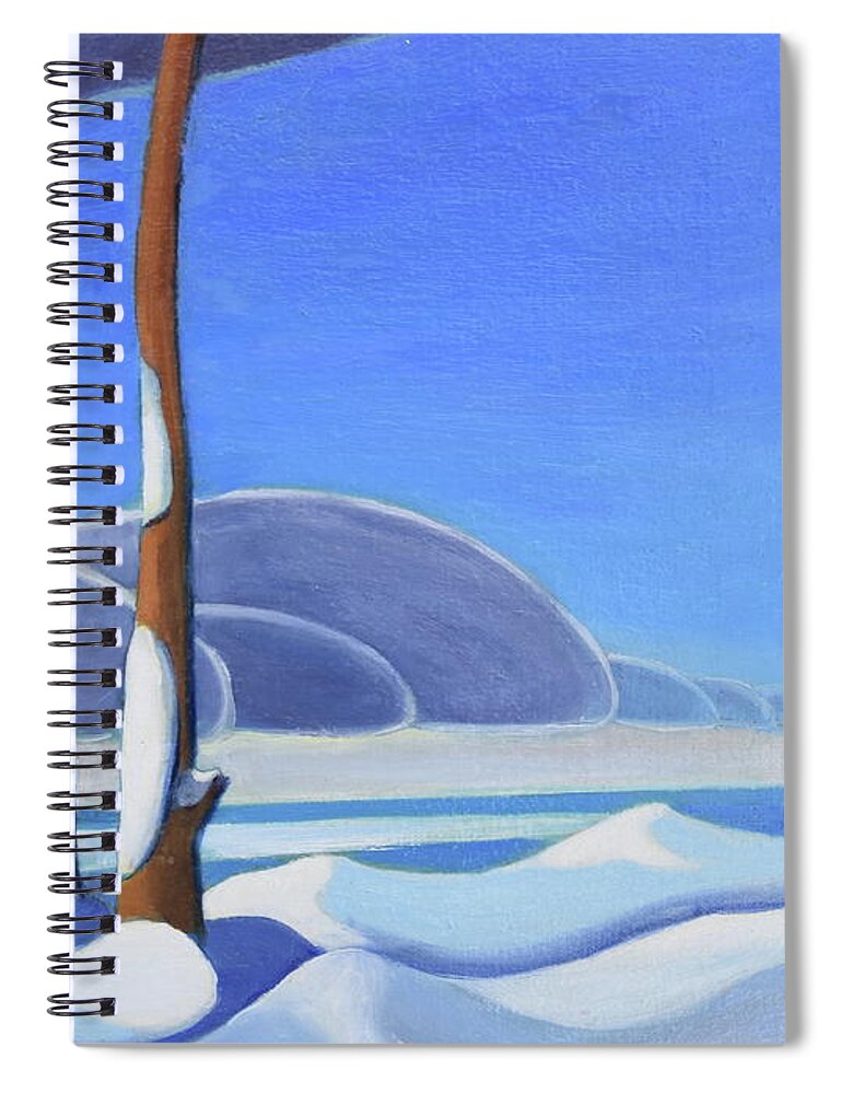 Group Of Seven Spiral Notebook featuring the painting Winter Solace II by Barbel Smith