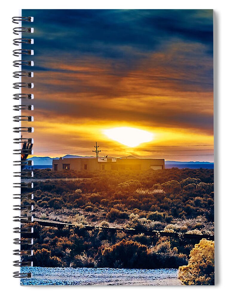 Santa Spiral Notebook featuring the photograph Winter sunset by Charles Muhle