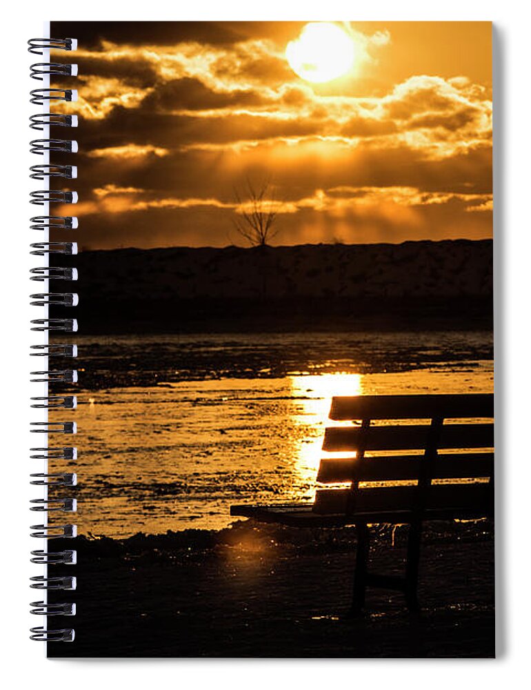 Sunset Spiral Notebook featuring the photograph Winter Sunset by JT Lewis