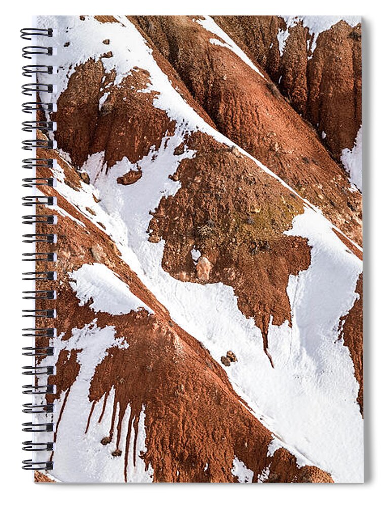 Abstract Spiral Notebook featuring the photograph Winter's Kiss - Bryce Canyon  by Sandra Bronstein