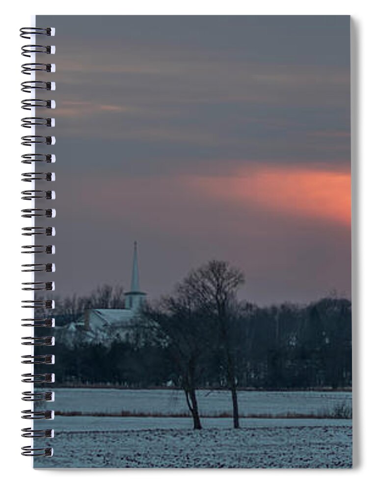Sunset Spiral Notebook featuring the photograph Wisconsin's Holy Land 2018 by Thomas Young