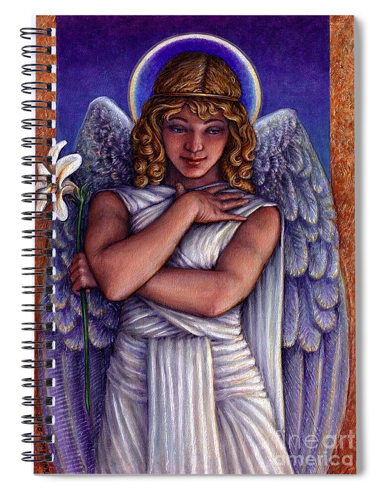 Angel Spiral Notebook featuring the painting Witness to Perfection by Jane Bucci
