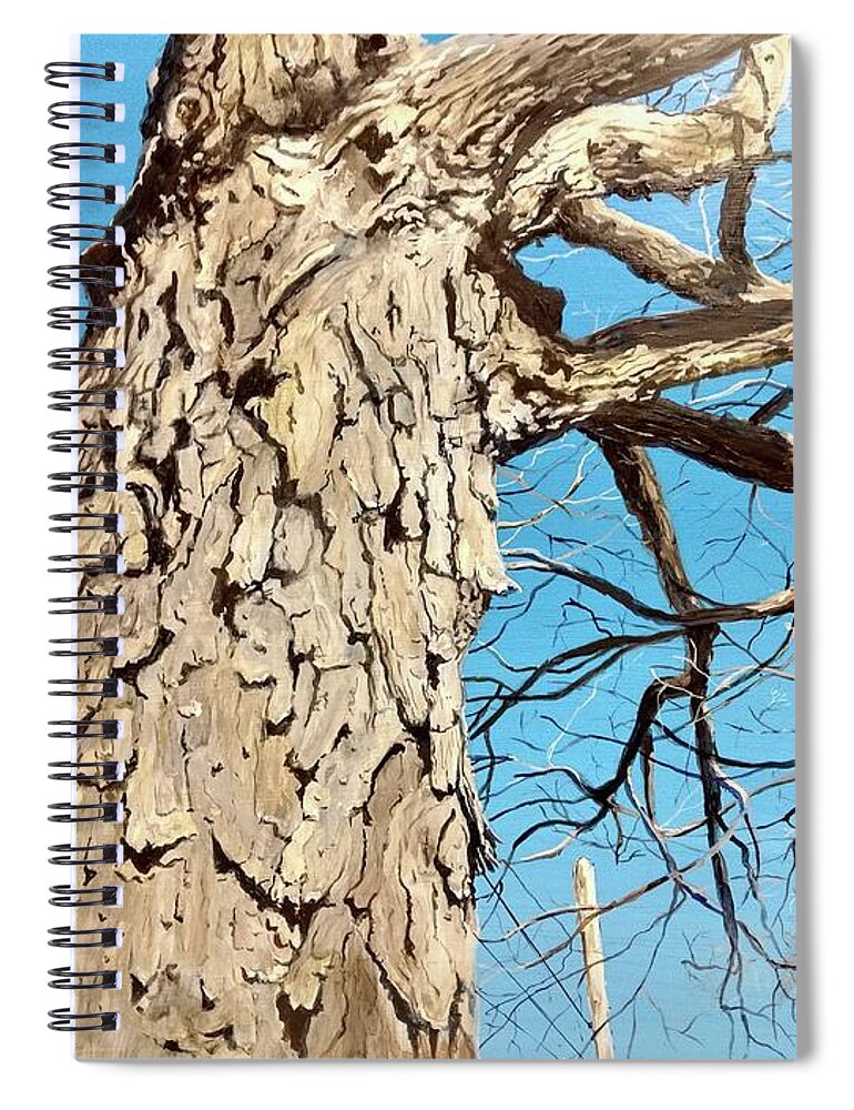 Tree Spiral Notebook featuring the painting Witness by William Brody