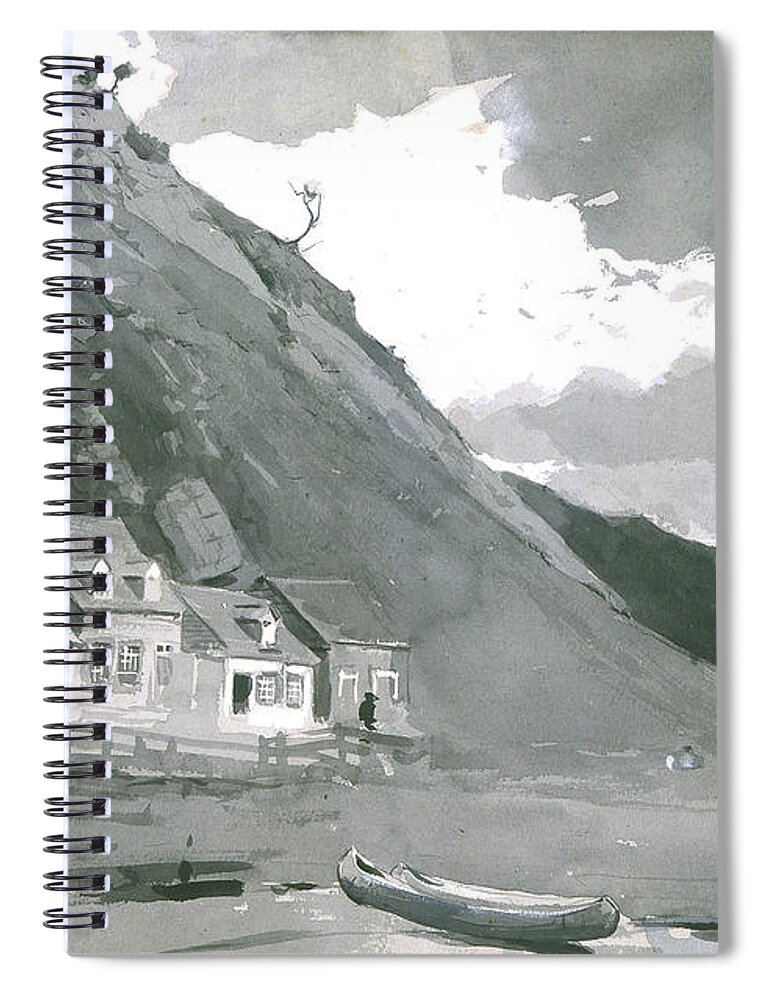 19th Century American Painters Spiral Notebook featuring the painting Wolfe's Cove Quebec by Winslow Homer