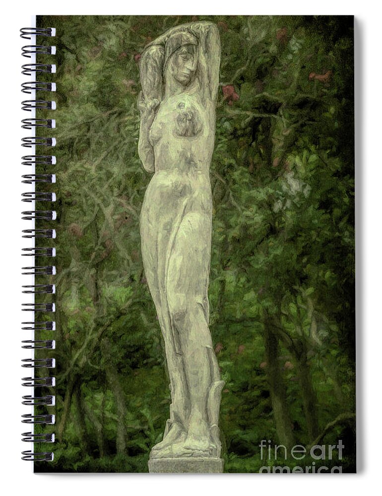 Art Deco Spiral Notebook featuring the photograph Woman of the Trees by Kathleen K Parker