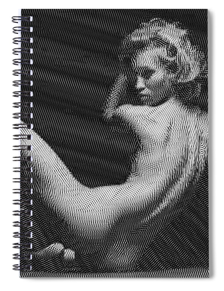 Rafael Salazar Spiral Notebook featuring the digital art Woman by Rafael Salazar