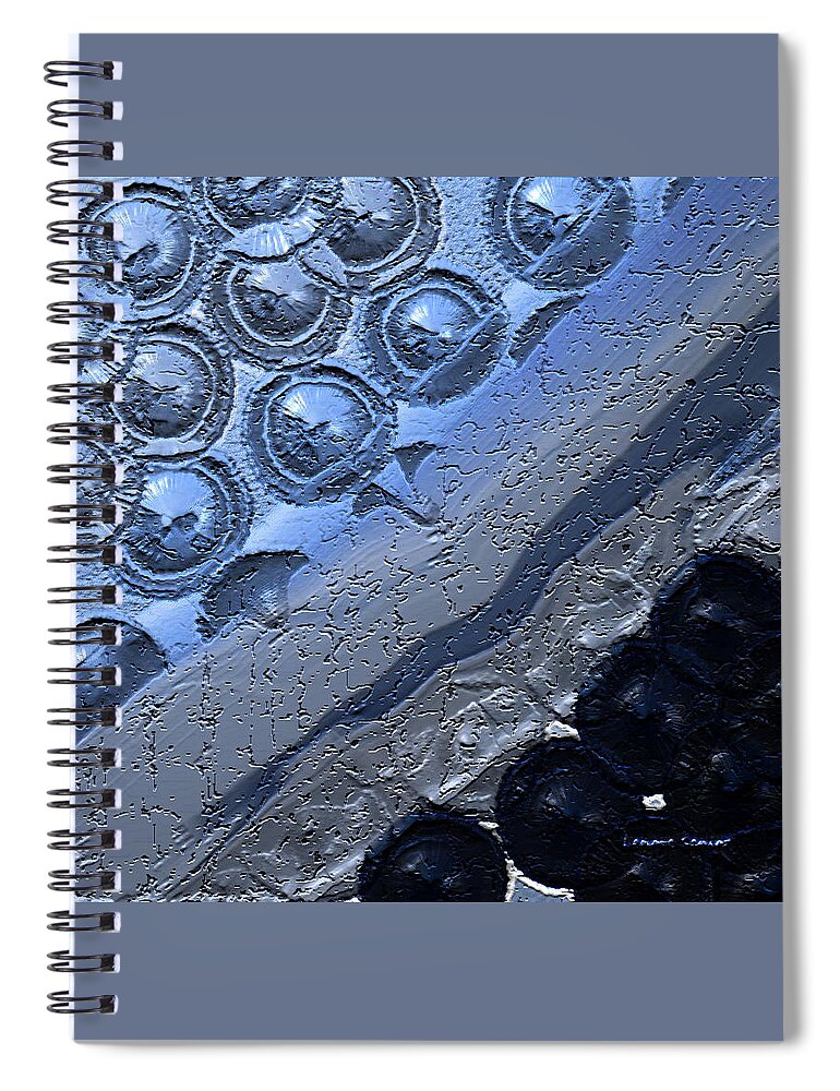 Abstract Spiral Notebook featuring the painting Wondering Where I Am by Lenore Senior