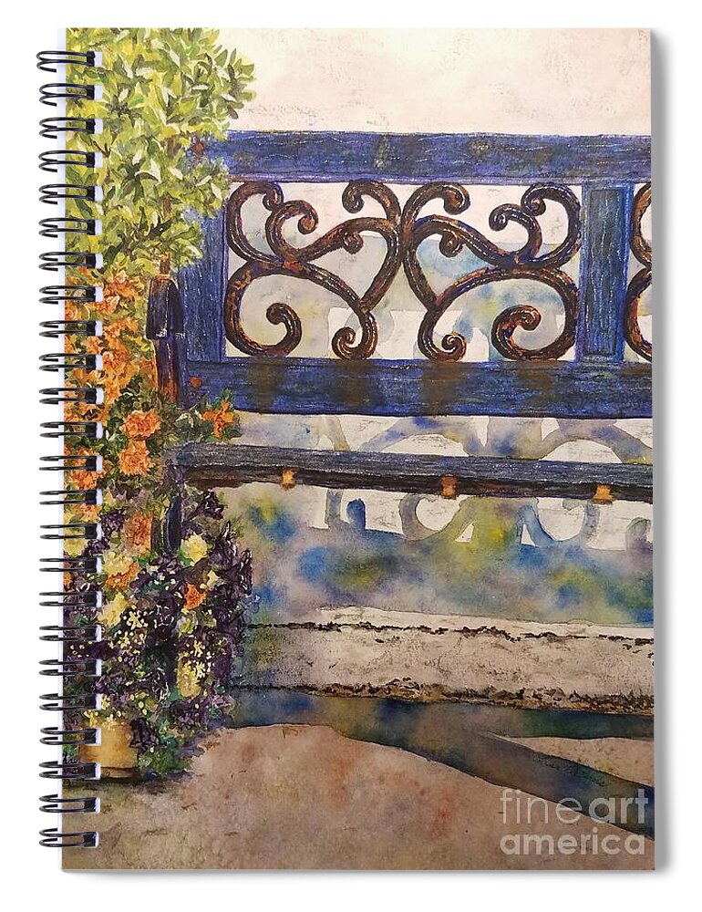 Wrought Iron Spiral Notebook featuring the painting Won't You Join Me? by Lisa Debaets