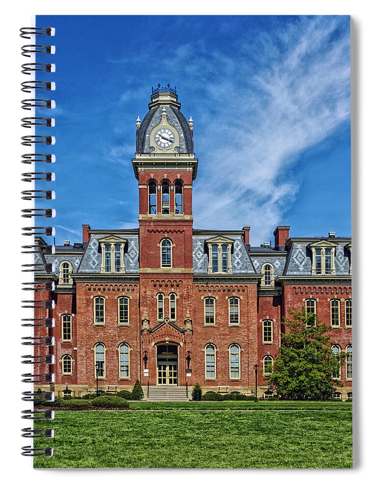 Woodburn Hall Spiral Notebook featuring the photograph Woodburn Hall - West Virginia University by Mountain Dreams