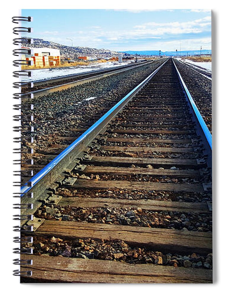 Southwest Landscape Spiral Notebook featuring the photograph Working on the railroad by Robert WK Clark