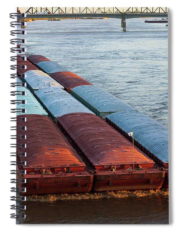 Mississippi River Spiral Notebook featuring the photograph Working the River by Holly Ross