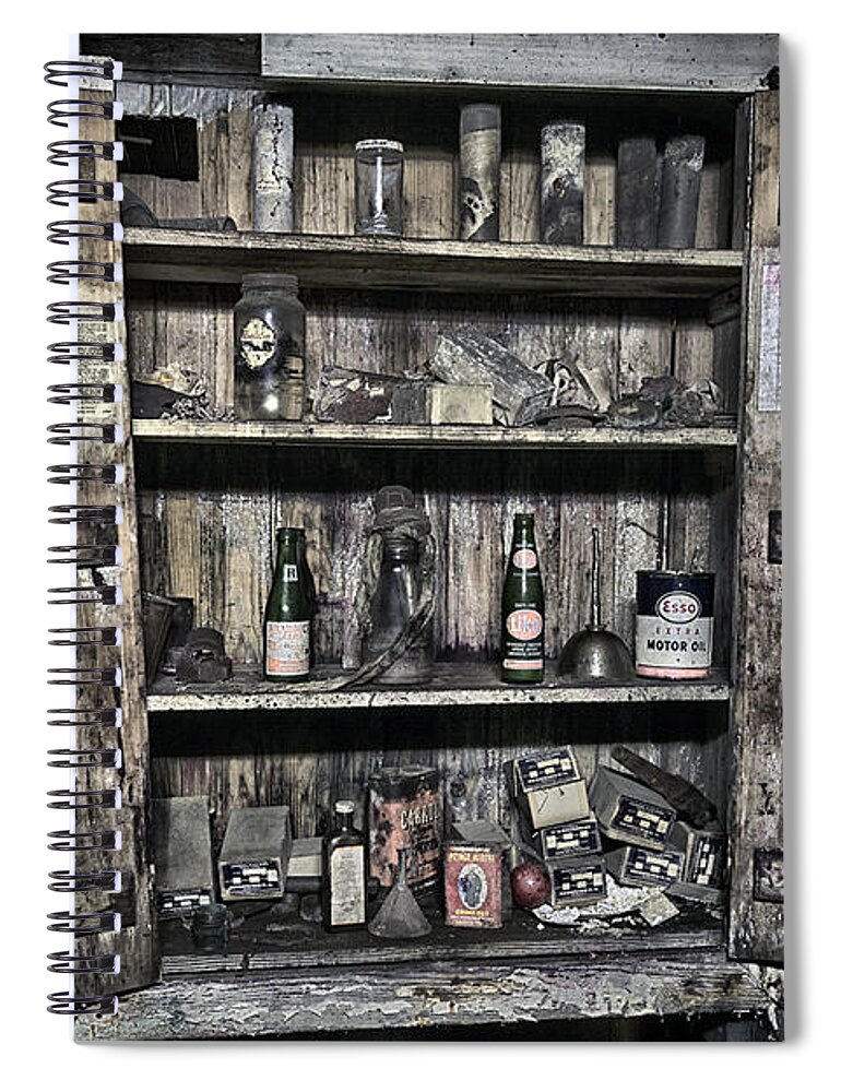 Maryland Spiral Notebook featuring the photograph Workshop Cabinet by Robert Fawcett