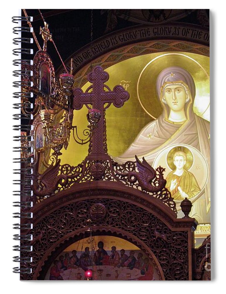 Christ The Savior Orthodox Cathedral Spiral Notebook featuring the photograph Worship Space 2 by Sarah Loft