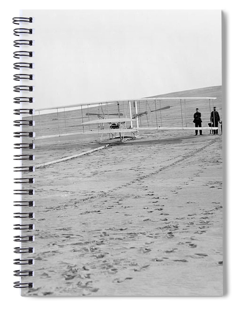 Science Spiral Notebook featuring the photograph Wright Brothers Airplane, Big Kill by Science Source