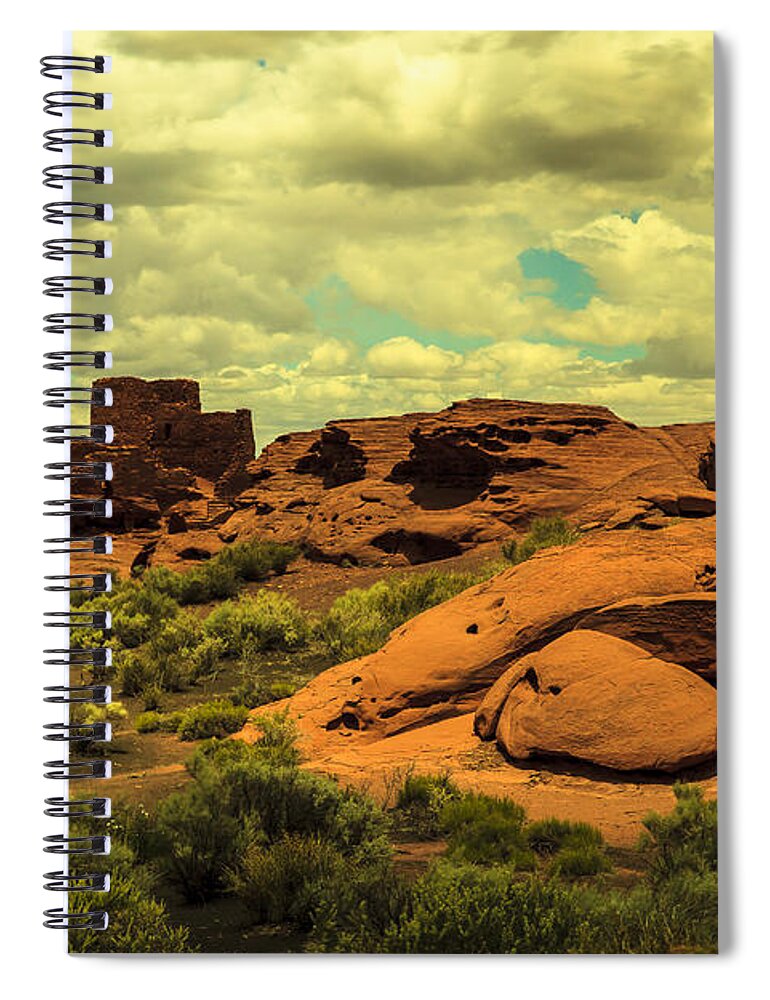 Wupatki Spiral Notebook featuring the photograph Wupatki Pueblo Ruins by Ben Graham
