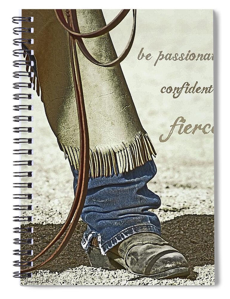 Cowboy Spiral Notebook featuring the photograph Wyoming Fierce by Amanda Smith