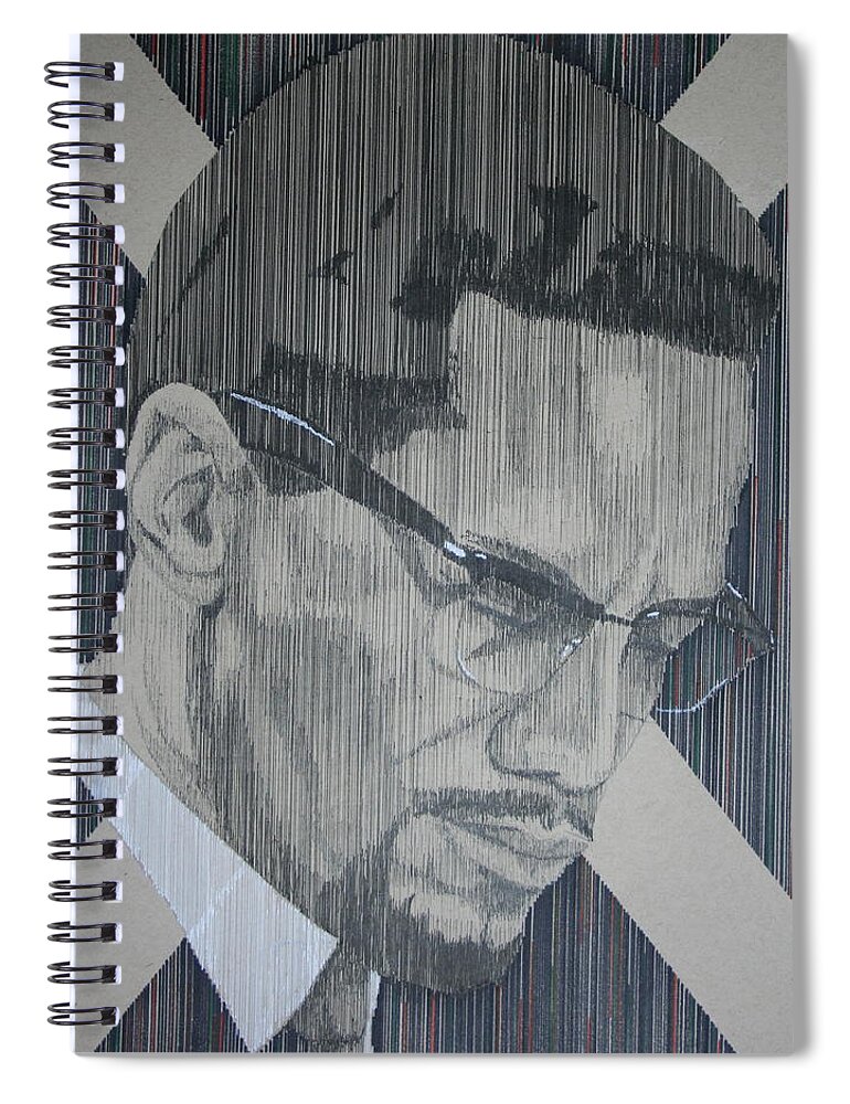 Pen Spiral Notebook featuring the drawing X Prayer by Edmund Royster