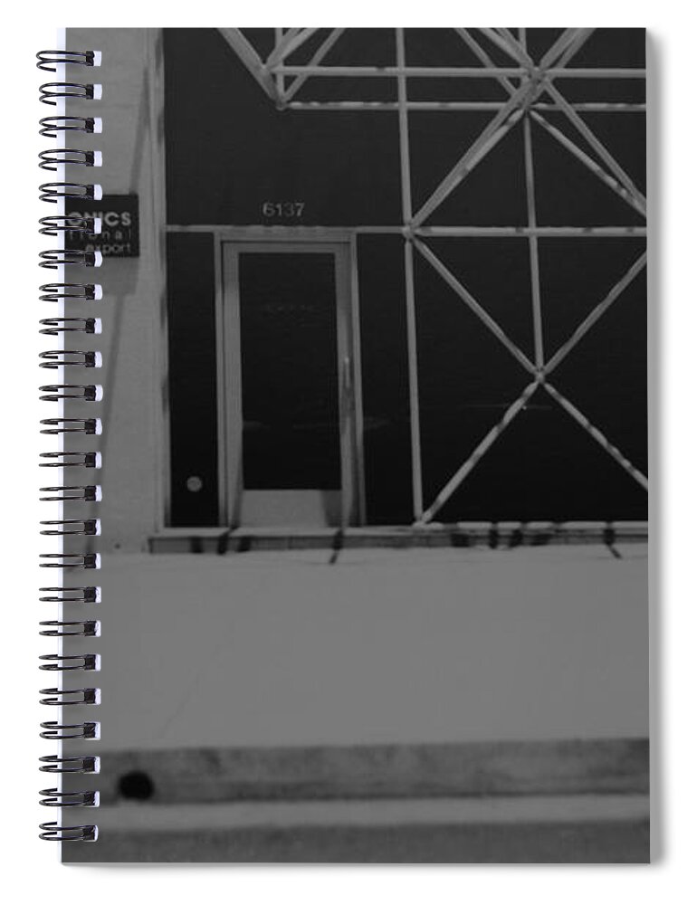 Black And White Spiral Notebook featuring the photograph X by Rob Hans