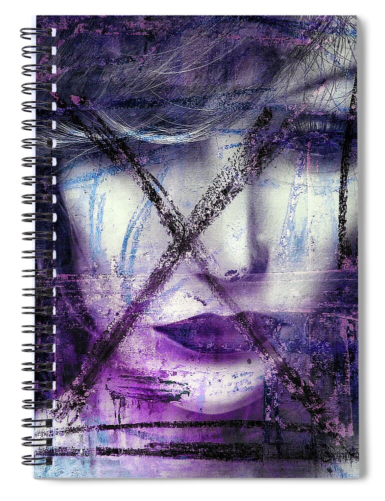 Woman Spiral Notebook featuring the digital art X-woman by Gabi Hampe