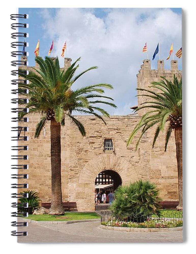 Alcudia Spiral Notebook featuring the photograph Xara Gate in Alcudia on Majorca by David Fowler