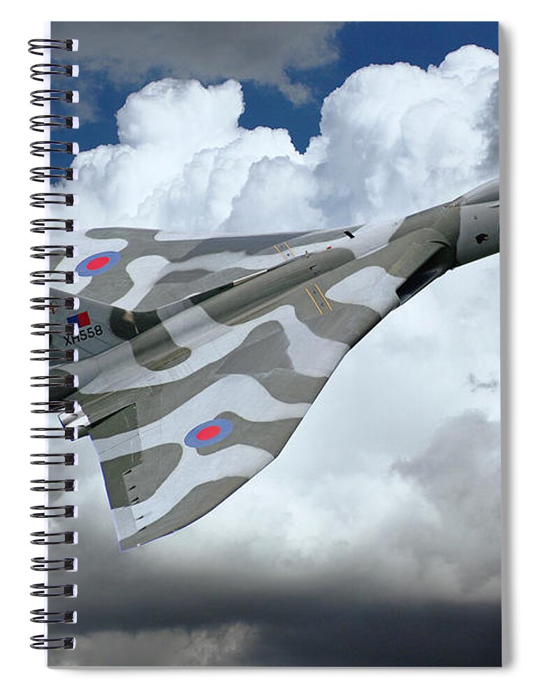 Avro Spiral Notebook featuring the digital art XH558 Pass by Airpower Art