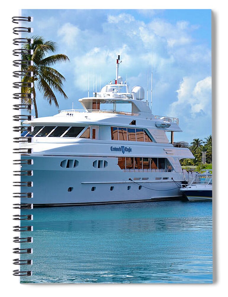 Yacht Spiral Notebook featuring the photograph Yacht Club by Carolyn Mickulas