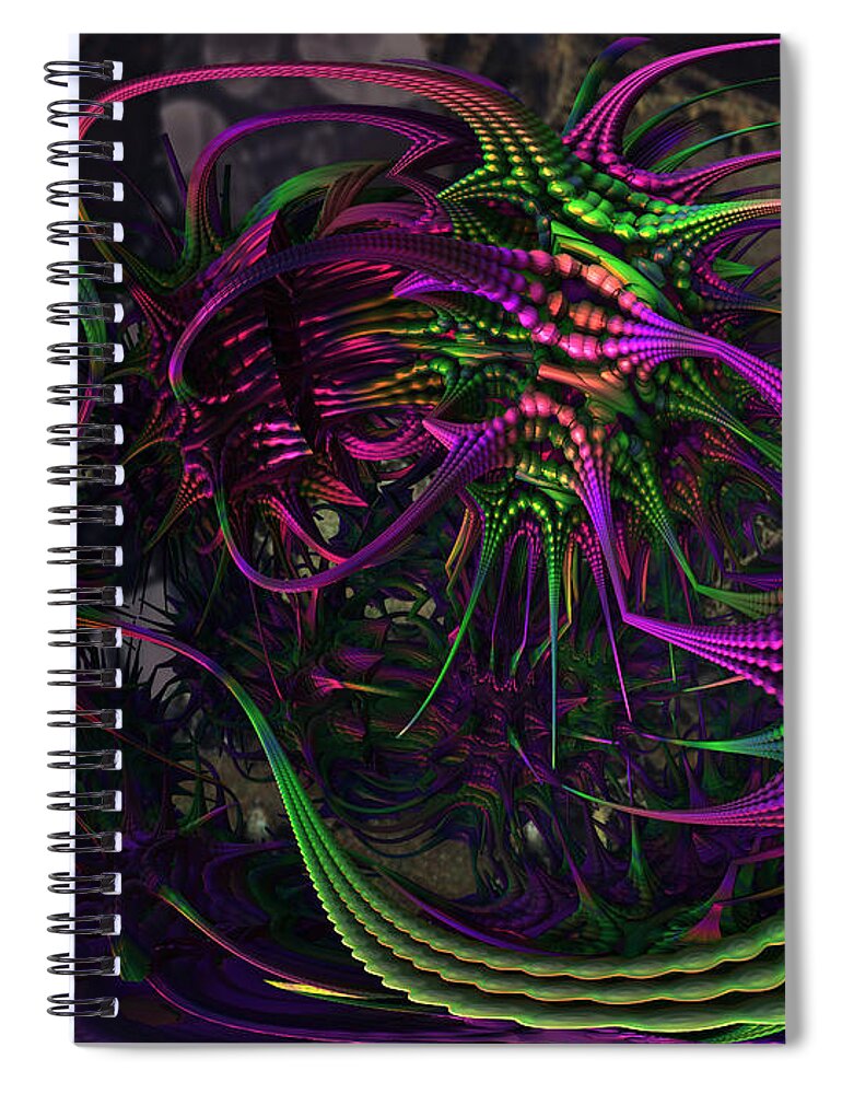 Art Spiral Notebook featuring the digital art Yauguth by Jeff Iverson