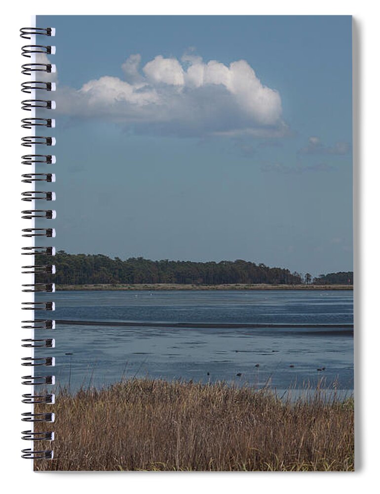 Photograph Spiral Notebook featuring the photograph Yawkey Wildlife Reguge - View from the Causeway by Suzanne Gaff