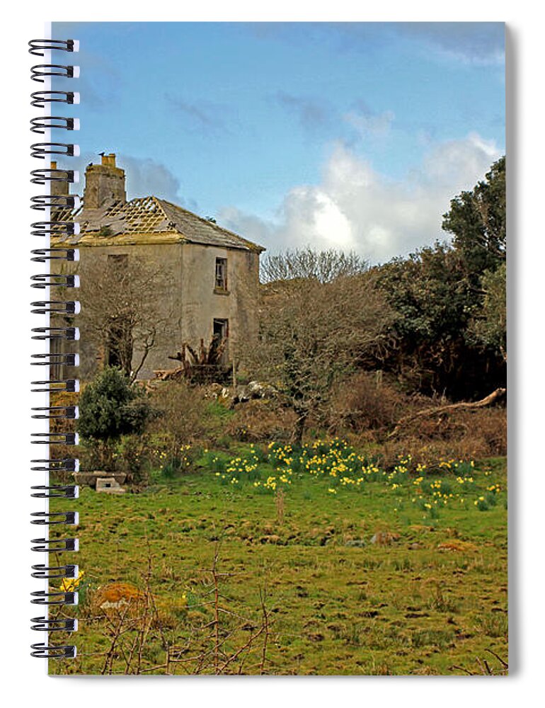Ruins Spiral Notebook featuring the photograph Yellow Daffodils by Jennifer Robin