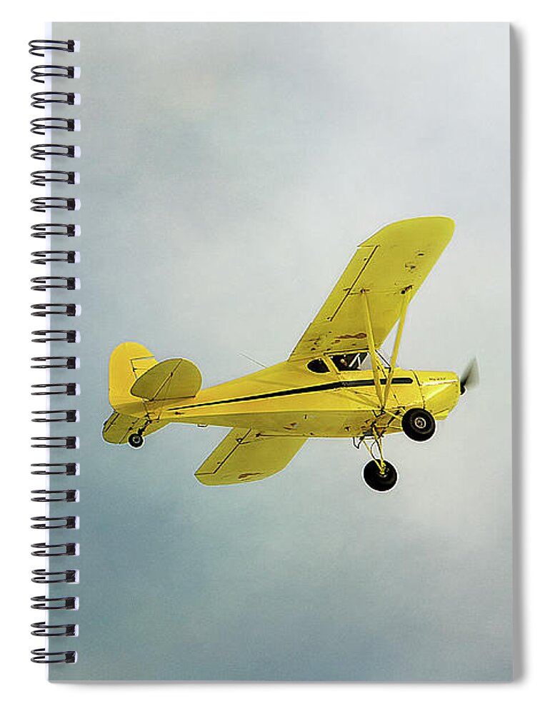 Yellow Fly By Spiral Notebook featuring the photograph Yellow Fly By by Susan McMenamin