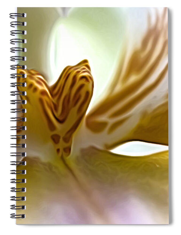 Yellow Orchid Spiral Notebook featuring the photograph 10554 Yellow Orchid by Colin Hunt
