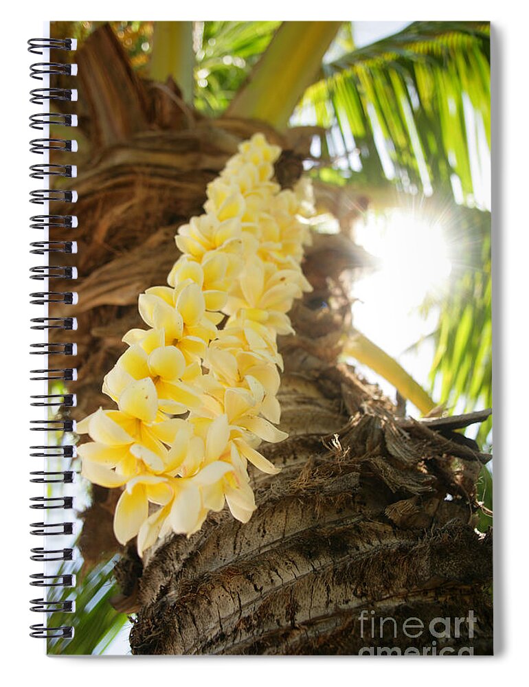 Beautiful Spiral Notebook featuring the photograph Yellow Plumeria by Sri Maiava Rusden - Printscapes