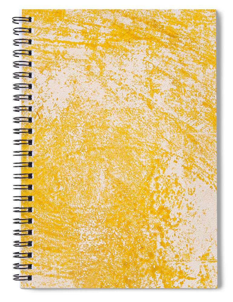 Abstract Spiral Notebook featuring the photograph Yellow textured wall background by Michalakis Ppalis