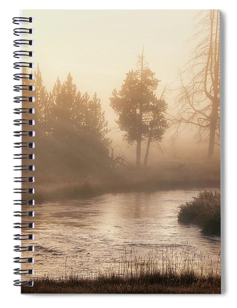 Yellowstone Spiral Notebook featuring the photograph Yellowstone Mood - 7 by Alex Mironyuk