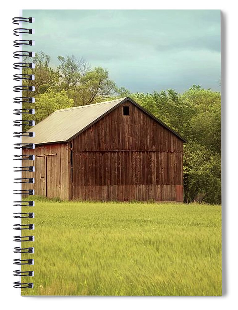 Barn Spiral Notebook featuring the photograph Yesterday's Barn by Kim Hojnacki