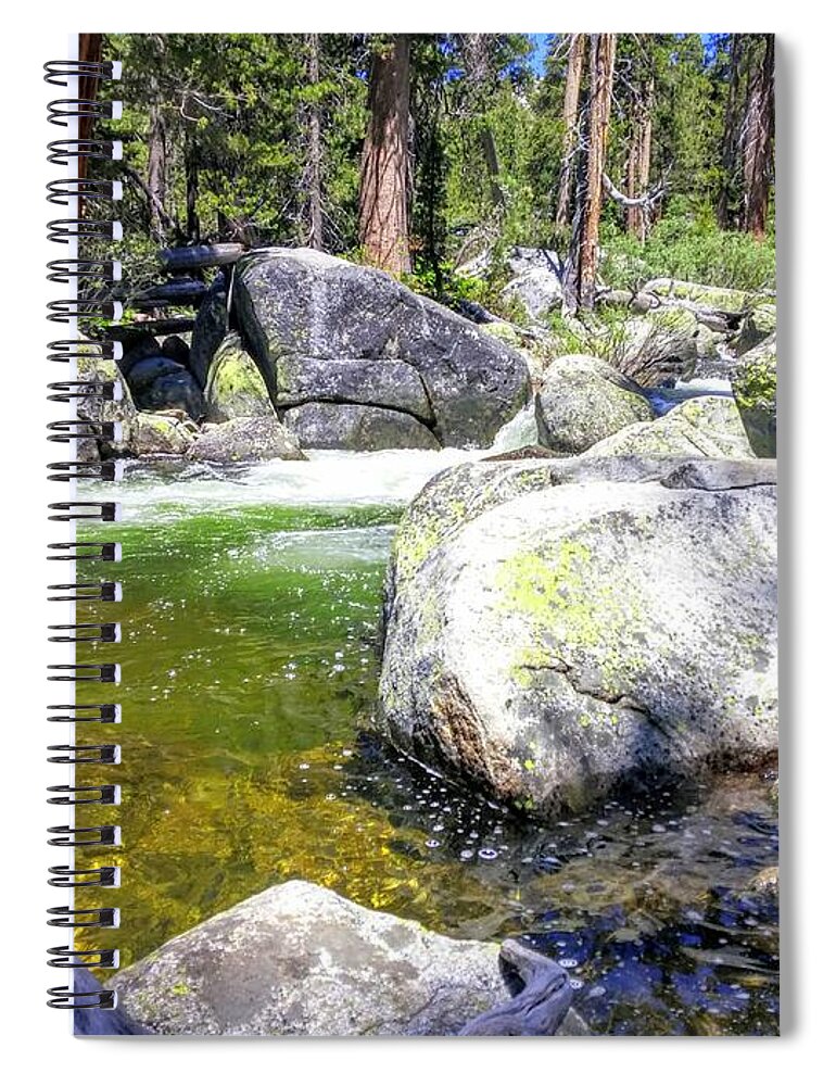 Gold Spiral Notebook featuring the photograph Yosemite Alive by J R Yates