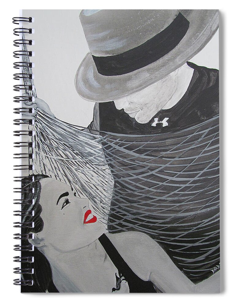 Love Spiral Notebook featuring the painting You Are The One by Gloria E Barreto-Rodriguez