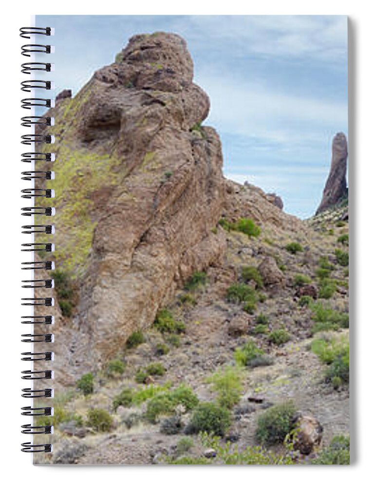 Arizona Spiral Notebook featuring the photograph You Shall Not Pass by Sandra Parlow