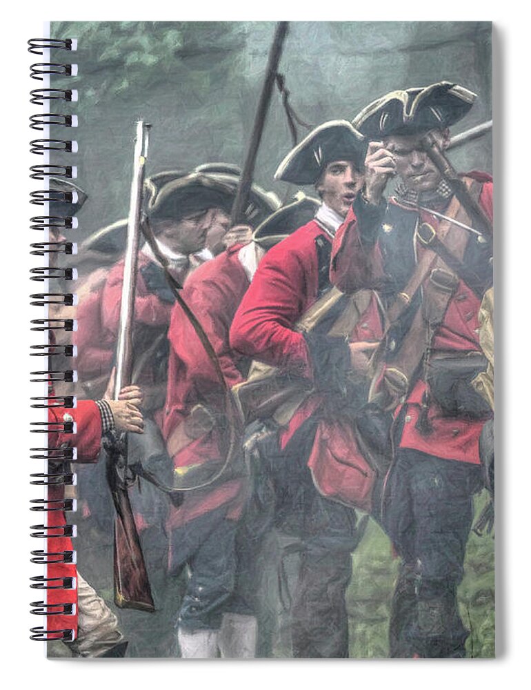 Battle Spiral Notebook featuring the digital art Young Lions French and Indian War by Randy Steele