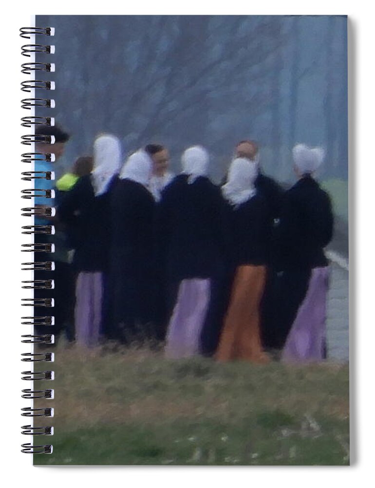 Amish Spiral Notebook featuring the photograph Youth Group by Christine Clark