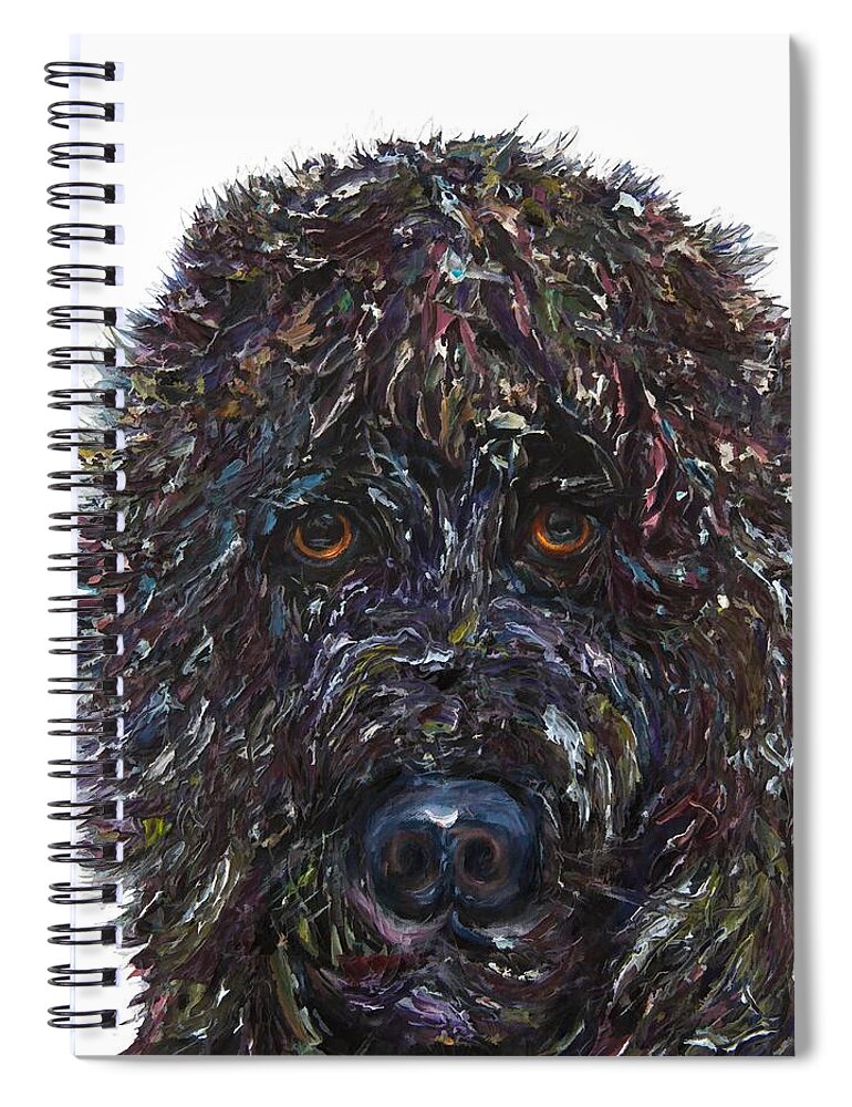 Got A Friend Spiral Notebook featuring the painting You've Got a Friend in Me by Lena Owens - OLena Art Vibrant Palette Knife and Graphic Design