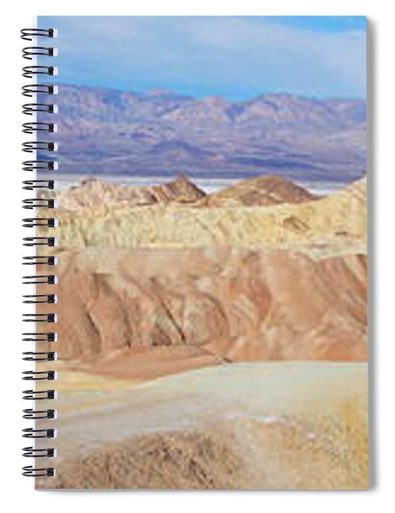 Amaragosa Spiral Notebook featuring the photograph Zabriski Point Panoramic by Tranquil Light Photography