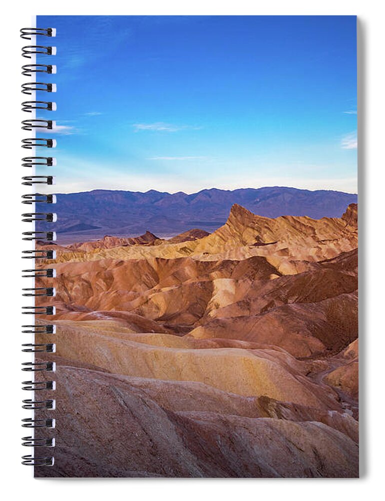 Desert Spiral Notebook featuring the photograph Zabriskie Point by Jeff Hubbard