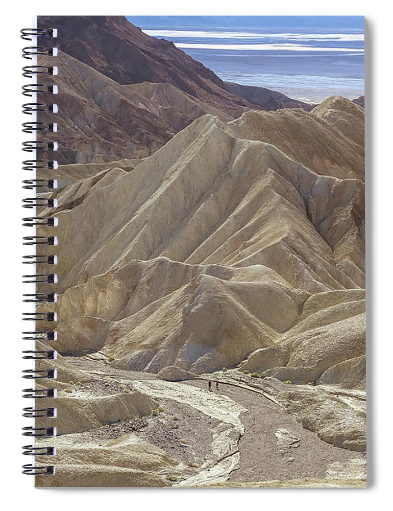 Usa Spiral Notebook featuring the photograph Zabriskie Point by Alberto Zanoni