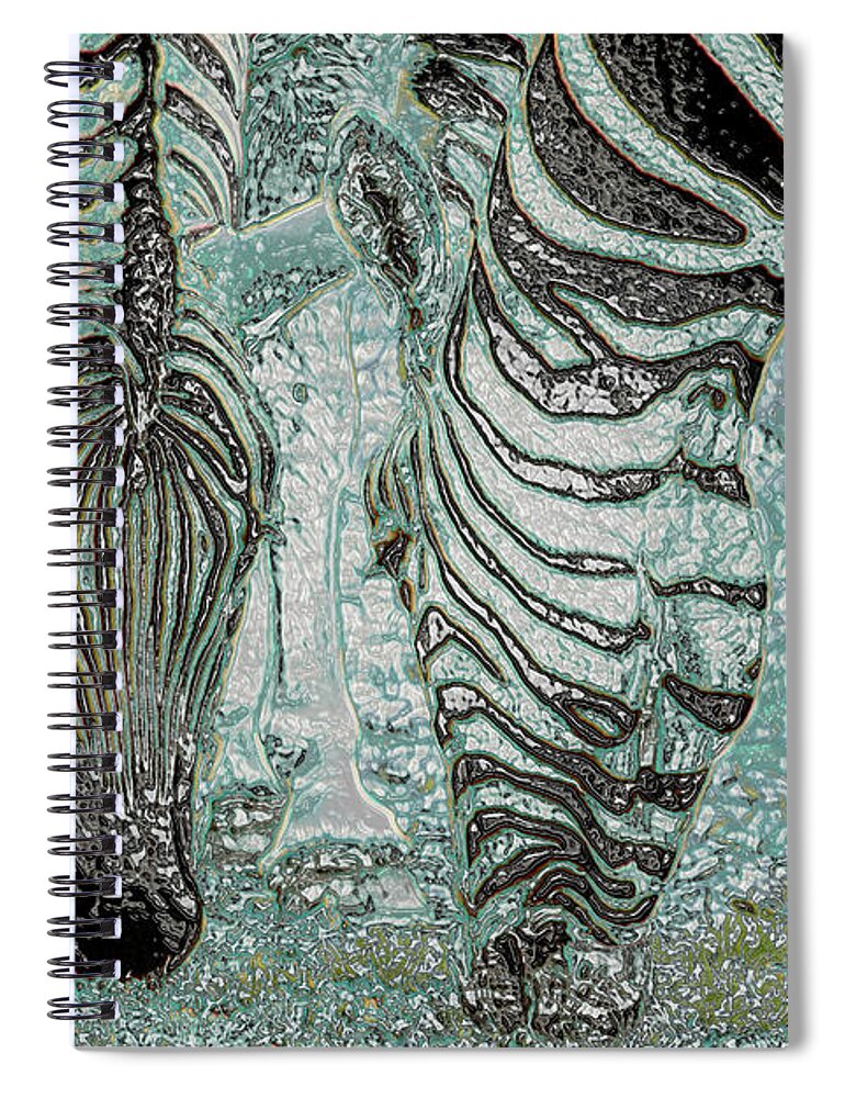 Zebra Spiral Notebook featuring the photograph Zebra Dream by Cheryl Rose